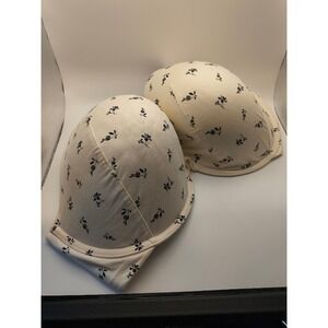 Cacique 42F Lightly Lined Full Coverage Bra Floral Print Beige‎ Women's